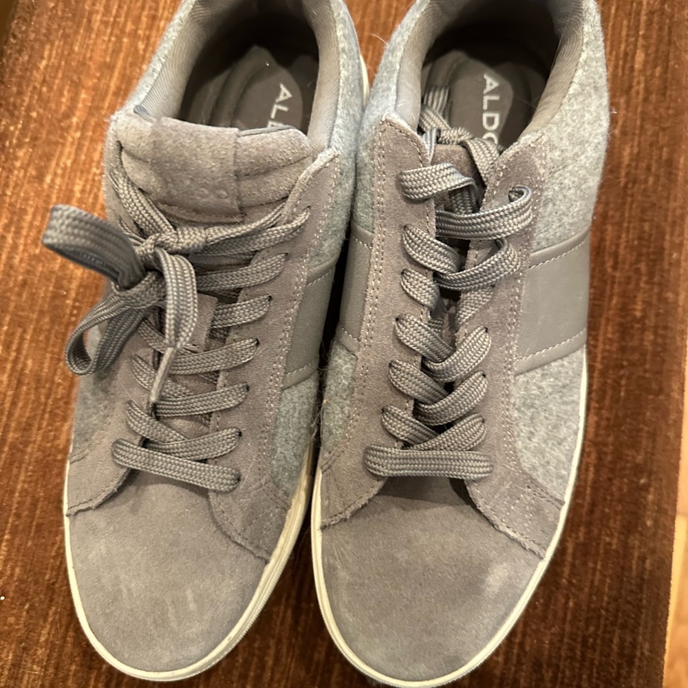 Aldo Gray Suede Sneakers